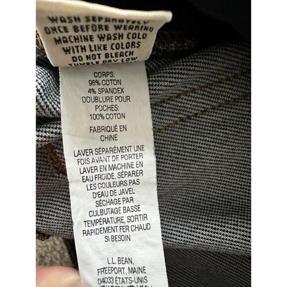 LL Bean Size 14 Reg Womens High Rise Classic Fit Straight Leg Blue Denim Jeans - Picture 12 of 12